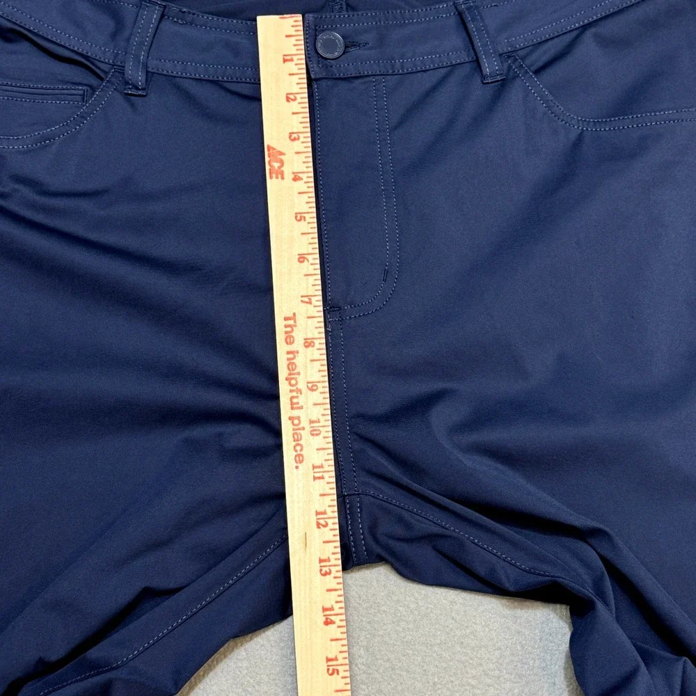 RHONE Commuter Pant Performance Trousers Mens 38x33 Navy Blue Slim Stretch